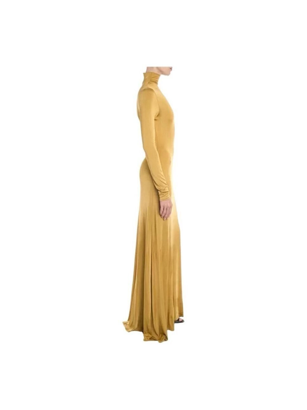 Women's Tove Gold Long Sleeve Turtleneck Maxi Dress Size 2 (34) — image 5 of 8